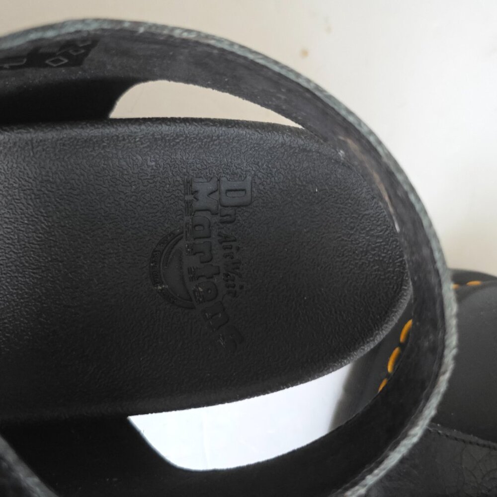 Doc Marten's Romi Crackle black leather sandals - Picture 8 of 12